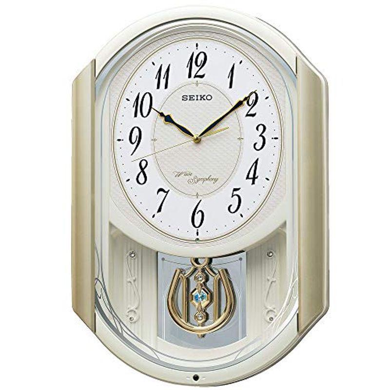 【2022福袋】 セイコークロック AM263S 450×305×75mm 薄金色パール 掛け時計 電波 掛け時計、壁掛け時計