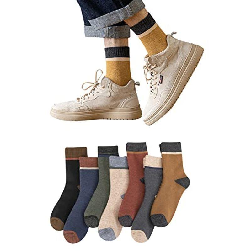 1036円 大割引 靴下 メンズ 冬 厚手 ソックス 暖かい 保温靴下 綿 冷え性対策 くつした スポーツ 抗菌防臭 タオルソックス 男性 室内 カラフ
