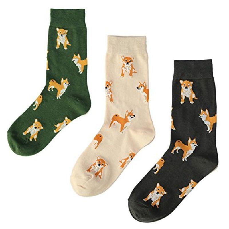インソミラ Insomila 靴下 ソックス クルー丈 レディース 柴犬 3足セット 可愛い 犬 いぬ くつした 女の子 くつ下 靴した 冷え取り 保温靴下 Mail Foamitnow Com