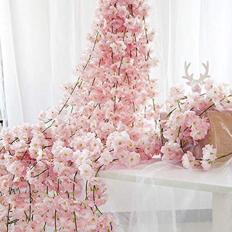 Steppiano 桜 造花 桜の花 シルクフラワー 桜 1 8m 枯れない花 人工造花 フェイクフラワー インテリア 壁掛け 桜の花 花輪 Montee41 通販 Yahoo ショッピング