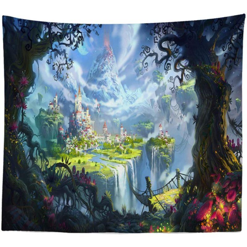 タペストリー 幻想 ファンタジー イラスト アート 絶景 風景 大きい 部屋 飾り 背景布 壁 インテリア 布 デザイン１ Montee41 通販 Yahoo ショッピング