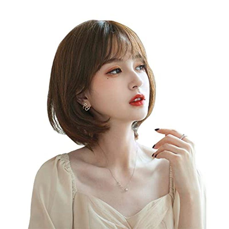 最新のデザイン Hawkko ウィッグ ショート ボブ カール フルウィッグ レディーズ ミディアム 巻き髪 女性ウイッグ Wig かつら カツラ