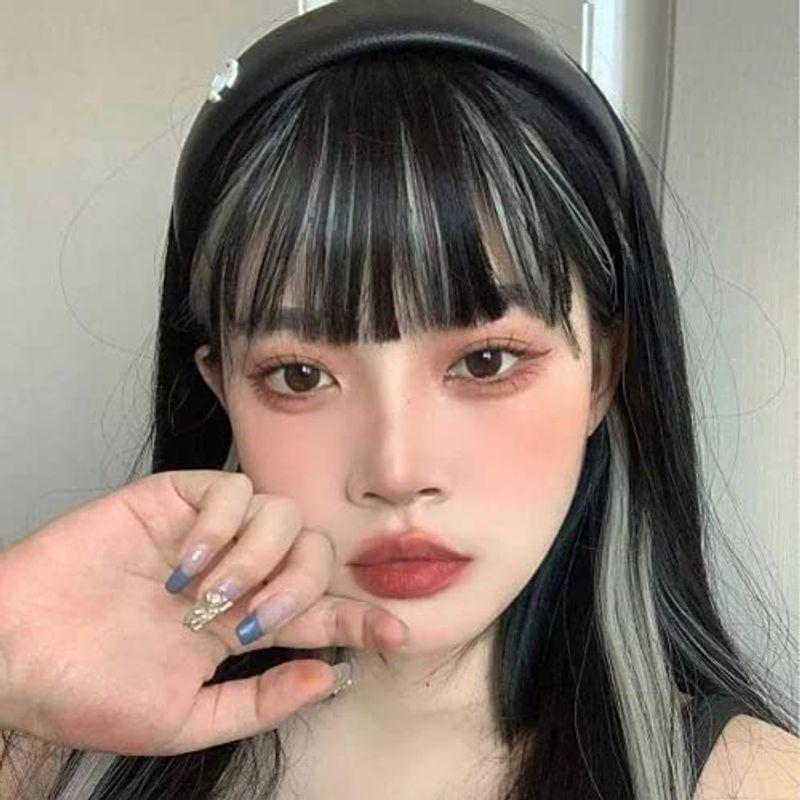 1530円 5 Off Sego ウィッグ ロング ストレート ダークブラウン 金髪 インナーカラー フルウィッグ レディーズ ファッション グラデーション ウィッ