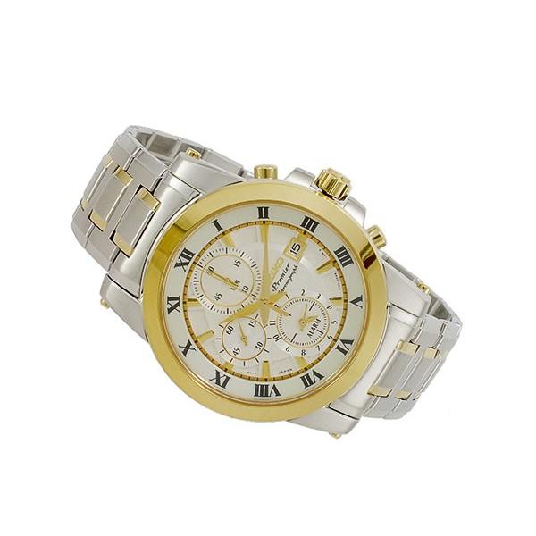 セイコー SEIKO Premier クロノグラフ メンズ 腕時計 SNAF32P1 約 セイコー SEIKO