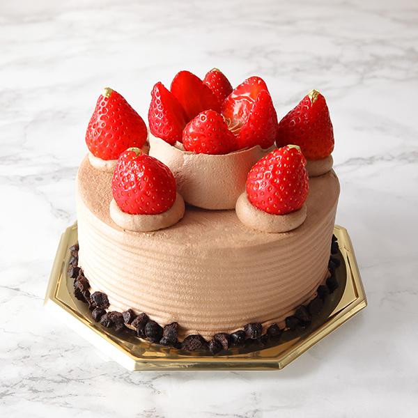 生チョコデコレーション（直径約12cm）【店鋪受取】＊お受け取りの４営業日前までにご予約ください。＊当日・翌日・3日前・12/21〜25日のお引渡しできません。 | 