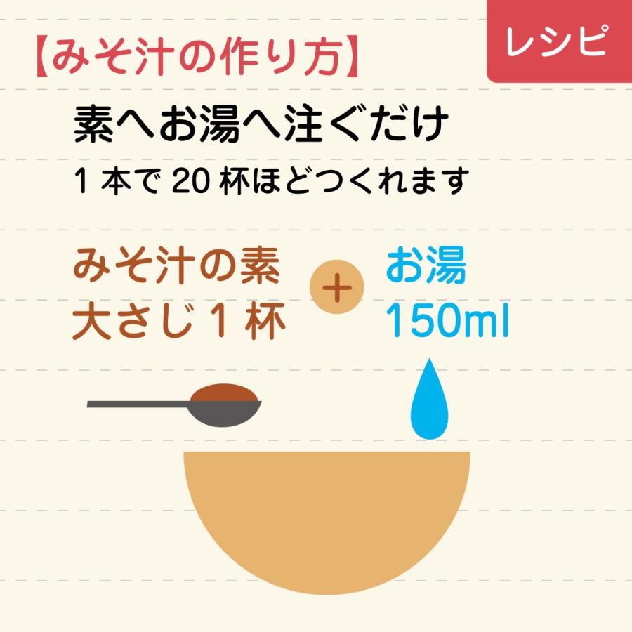 みそ汁の素 300ml 3本 インスタント 即席みそ汁 味噌汁 一人暮らし 大学生 単身赴任 簡単 ギフト おじいちゃん おばあちゃん カネジュウ食品 |  | 02