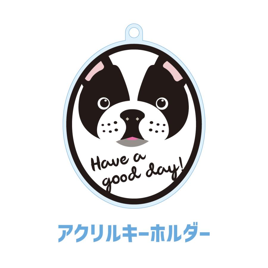 フレンチブルドッグ かわいい キーホルダー アクリル 犬 イヌ グッズ オリジナルイラスト プレゼント 贈り物 記念品 | 