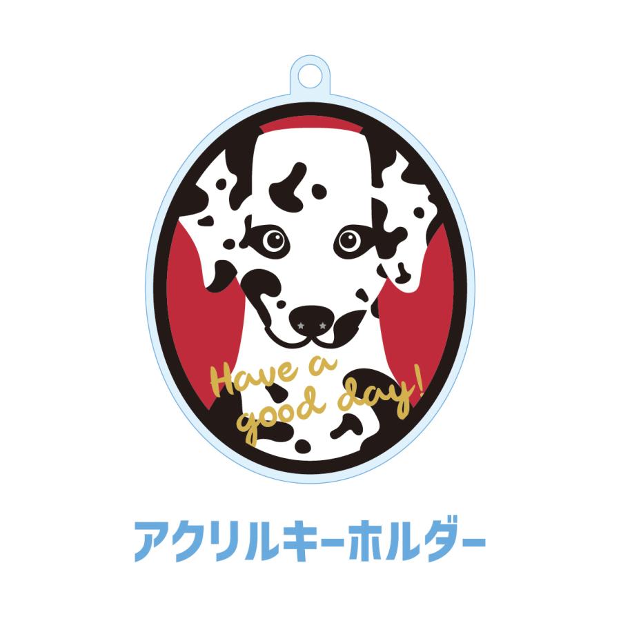 ダルメシアン かわいい キーホルダー アクリル 犬 イヌ グッズ オリジナルイラスト プレゼント 贈り物 記念品 | 