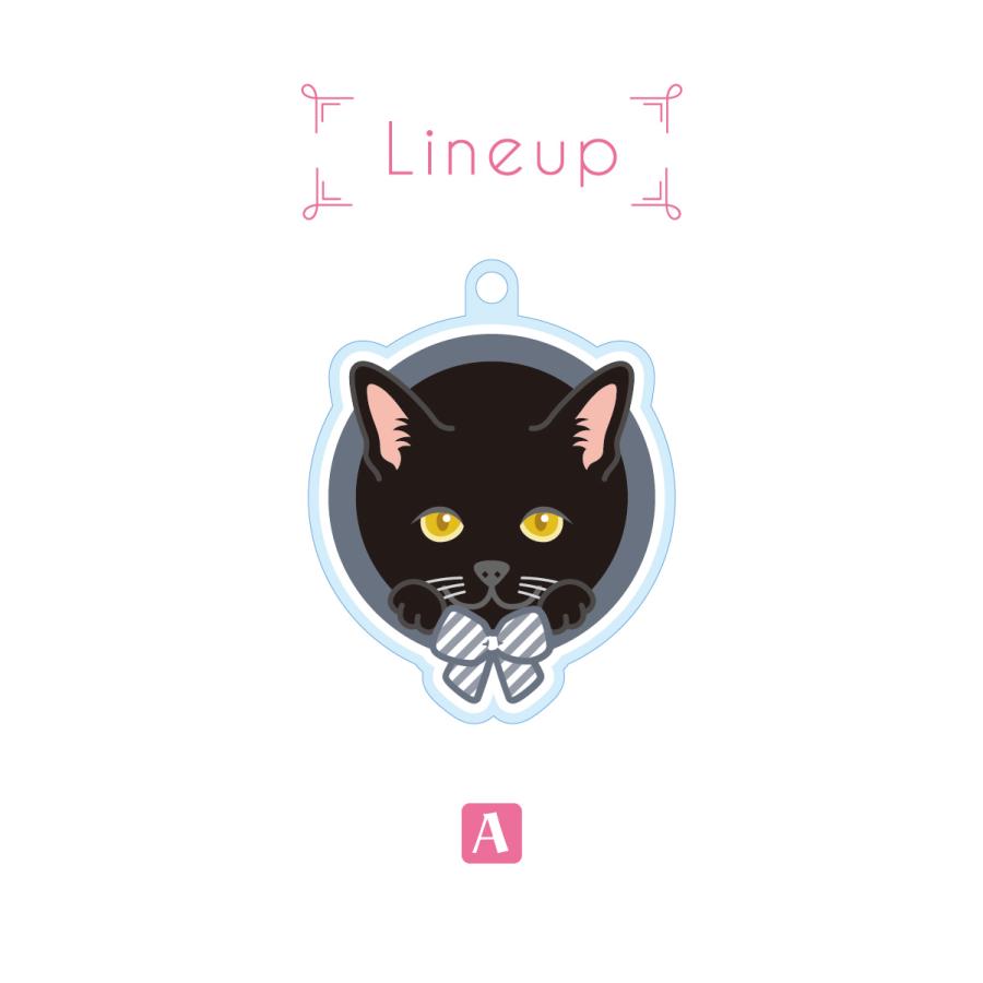 黒猫 かわいい キーホルダー 猫 ネコ アクリル グッズ オリジナルイラスト プレゼント 贈り物 記念品 |  | 02