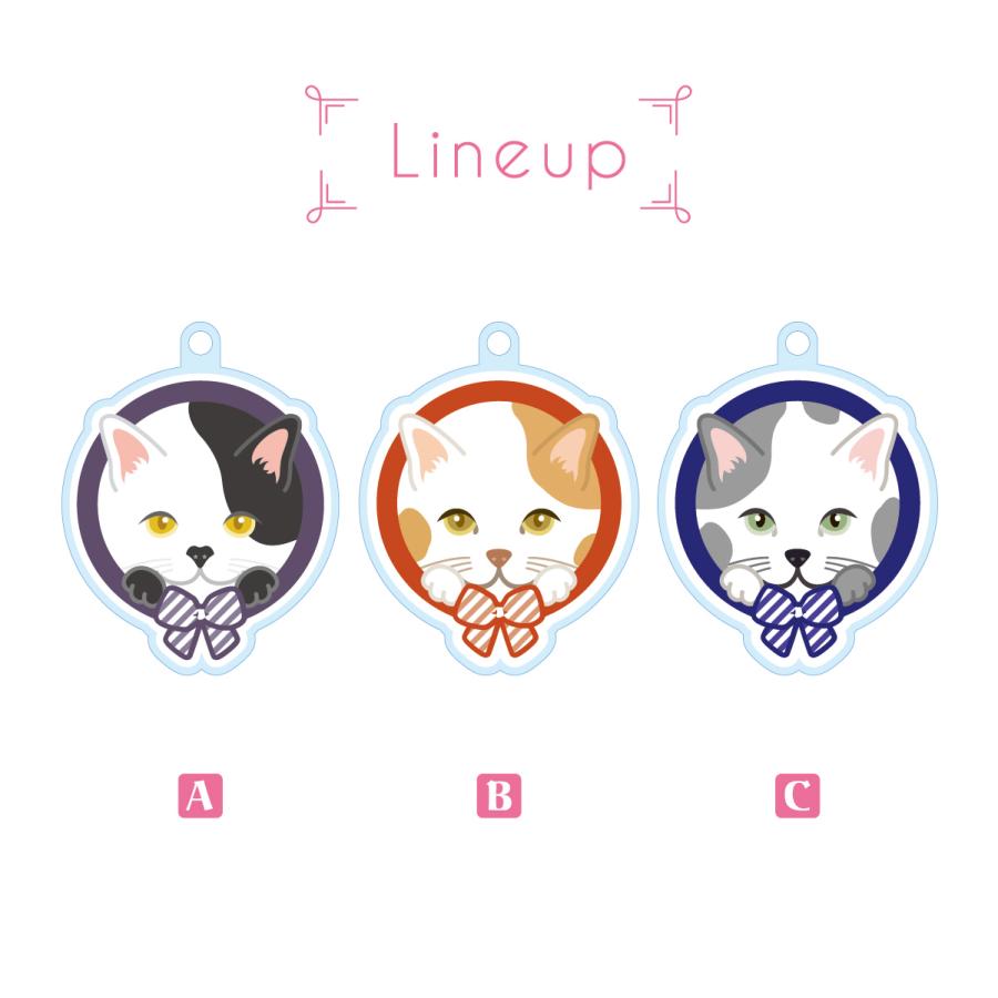 ブチ かわいい キーホルダー 猫 ネコ アクリル グッズ オリジナルイラスト プレゼント 贈り物 記念品 |  | 02