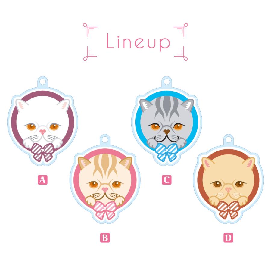 エキゾチックショートヘア かわいい キーホルダー 猫 ネコ アクリル グッズ オリジナルイラスト プレゼント 贈り物 記念品 |  | 02