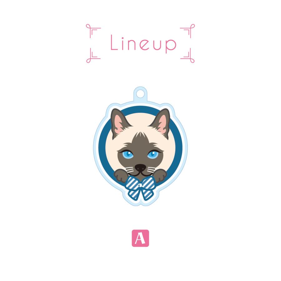 シャム かわいい キーホルダー 猫 ネコ アクリル グッズ オリジナルイラスト プレゼント 贈り物 記念品 |  | 02