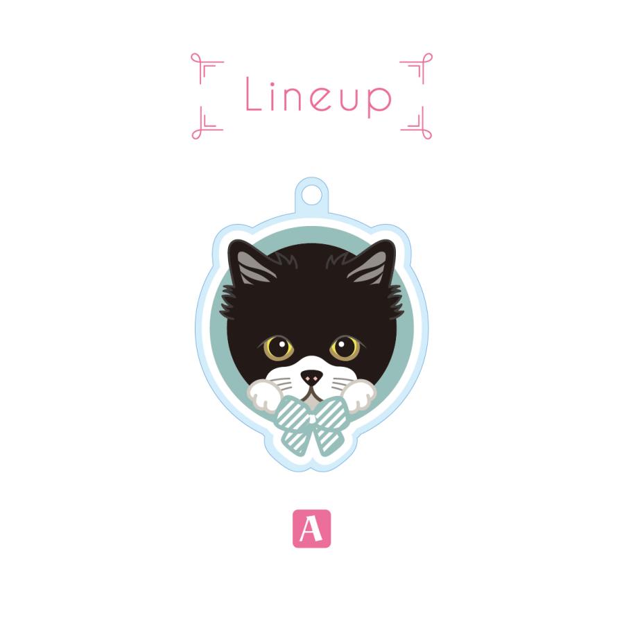 シロクロ かわいい キーホルダー 猫 ネコ アクリル グッズ オリジナルイラスト プレゼント 贈り物 記念品 |  | 02