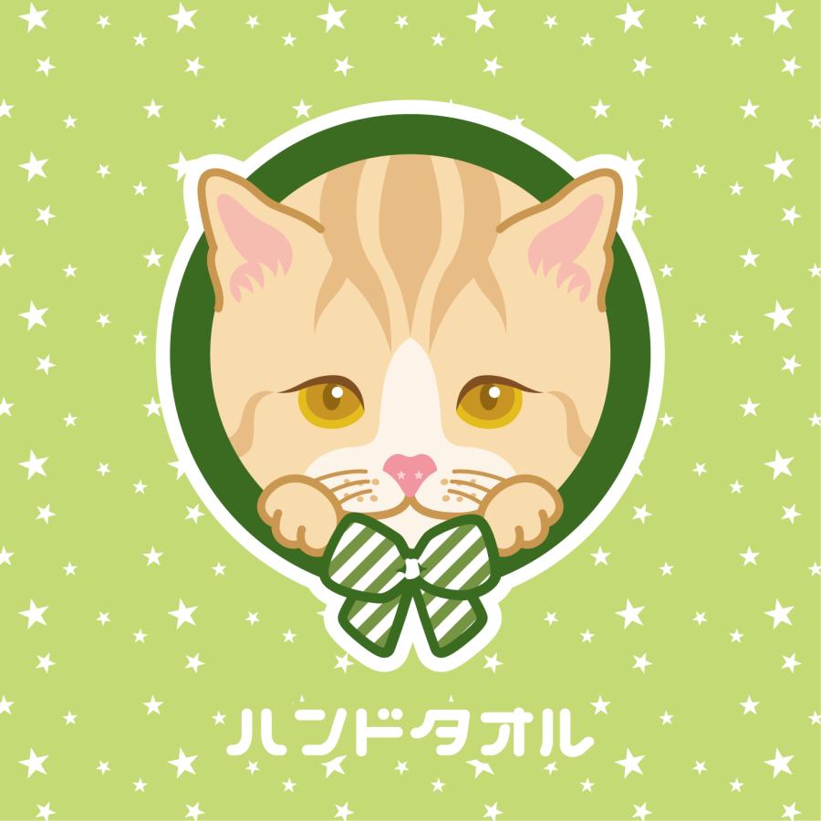 ハンドタオル マンチカン 猫 かわいい ハンカチ 動物 おしゃれ プレゼント ペット | 