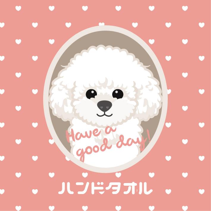 ハンドタオル プードル 犬 かわいい ハンカチ 動物 おしゃれ プレゼント ペット | 