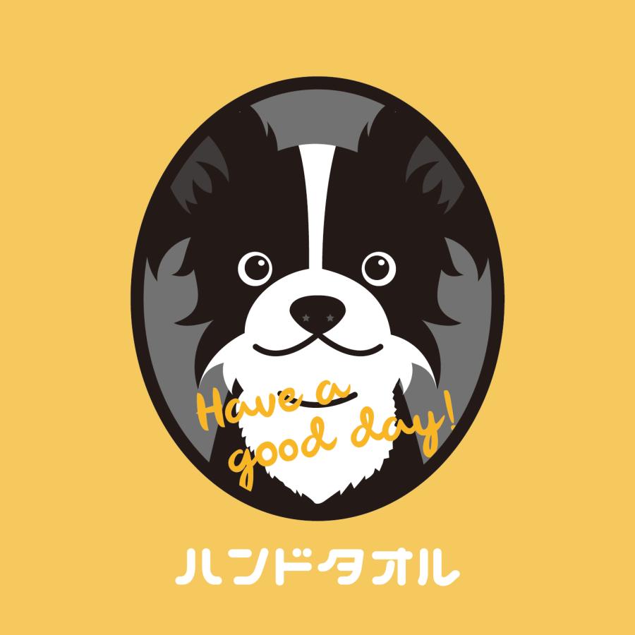 ハンドタオル ボーダーコリー 犬 かわいい ハンカチ 動物 おしゃれ プレゼント ペット | 