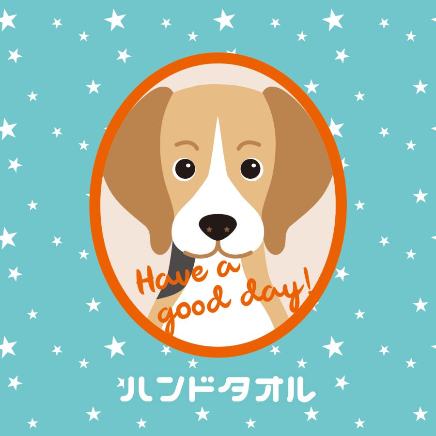 ハンドタオル ビーグル 犬 かわいい ハンカチ 動物 おしゃれ プレゼント ペット | 