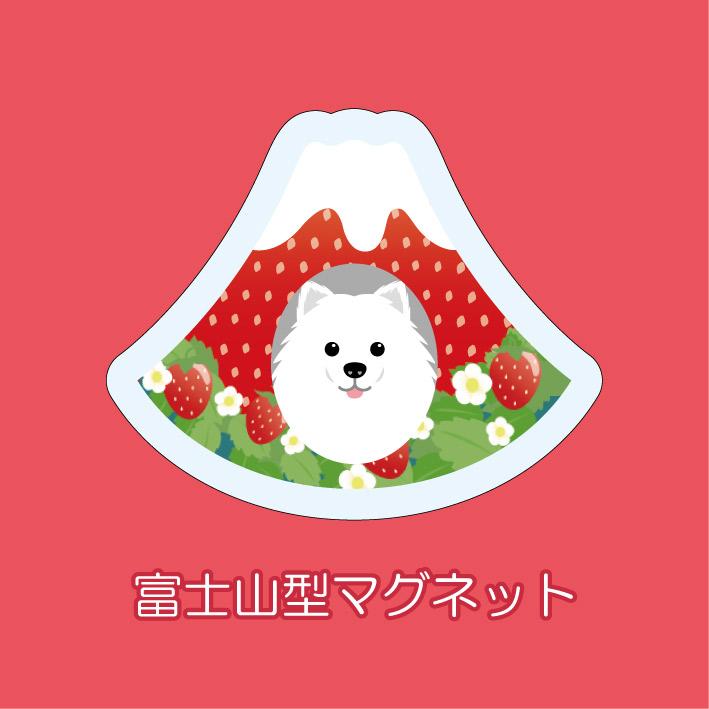 マグネット アクリル スピッツ 静岡 いちご かわいい 磁石 雑貨 犬 ホワイトボード 冷蔵庫 | 