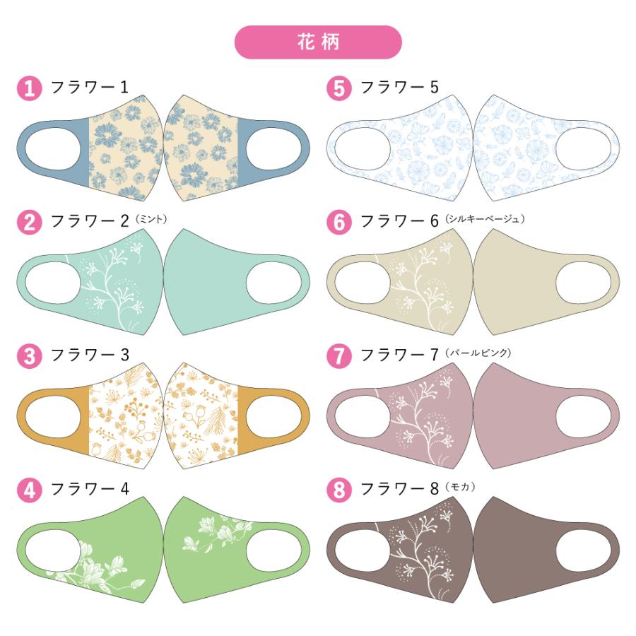 マスク　洗える　花　大人　子供　キッズ　プレゼント　美肌　おしゃれ　ファッション　小顔　オーバーマスク |  | 01