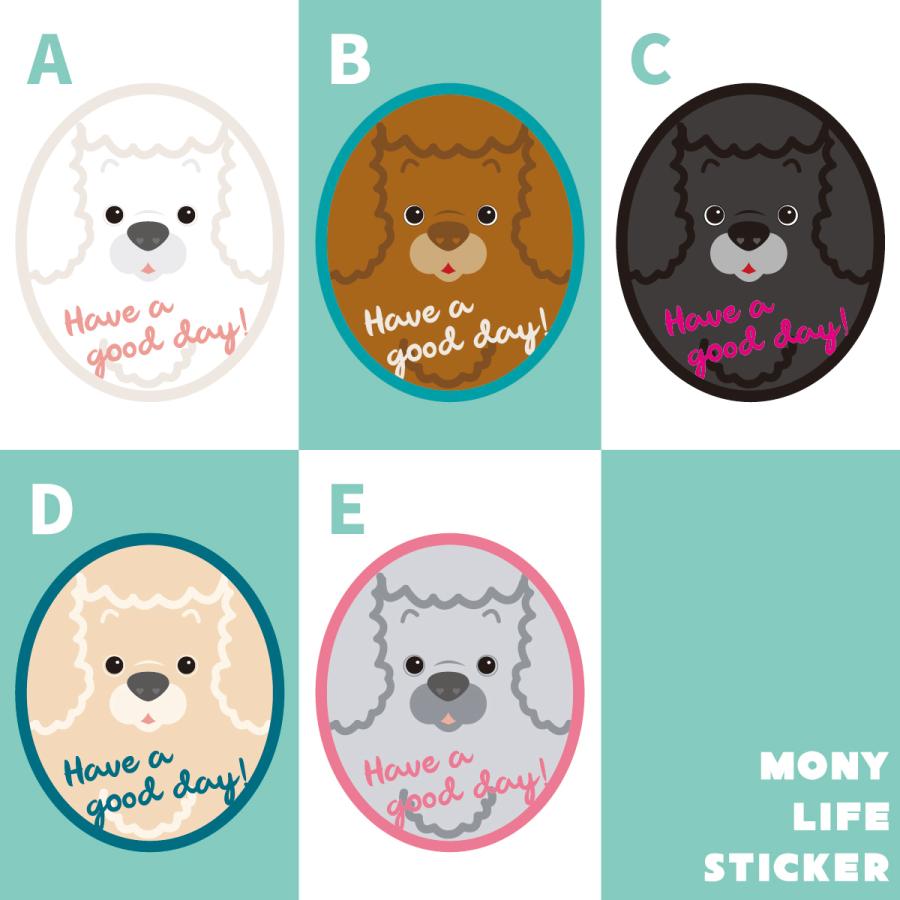 ステッカー　プードル　犬　車　ポスト　玄関　かわいい　わんこ　防犯 |  | 02