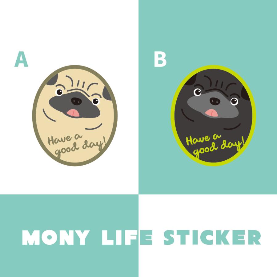 ステッカー　パグ　犬　車　ポスト　玄関　かわいい　わんこ　防犯 |  | 02