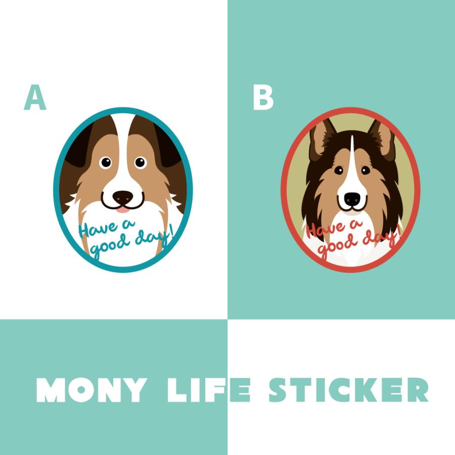 ステッカー　シェットランドシープドッグ　犬　車　ポスト　玄関　かわいい　わんこ　防犯 |  | 02