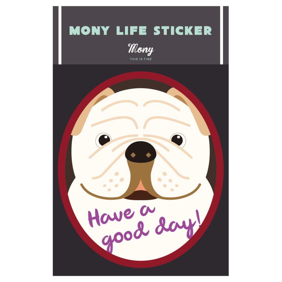 ステッカー　ブルドッグ　犬　車　ポスト　玄関　かわいい　わんこ　防犯 | 