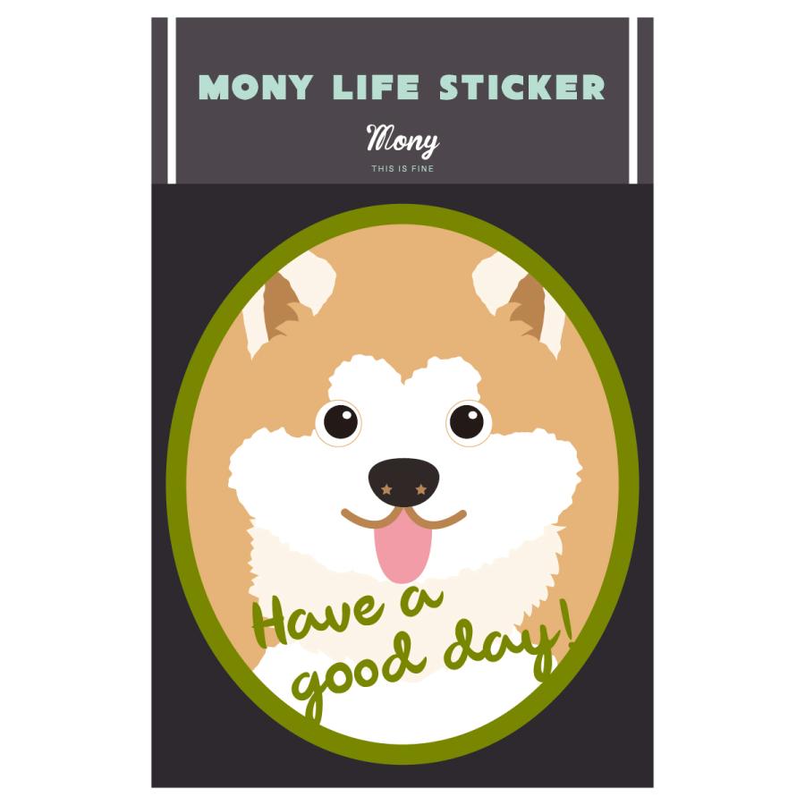 ステッカー　秋田　犬　車　ポスト　玄関　かわいい　わんこ　防犯 | 