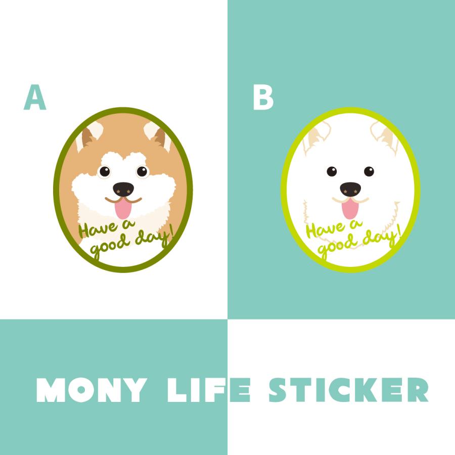 ステッカー　秋田　犬　車　ポスト　玄関　かわいい　わんこ　防犯 |  | 02