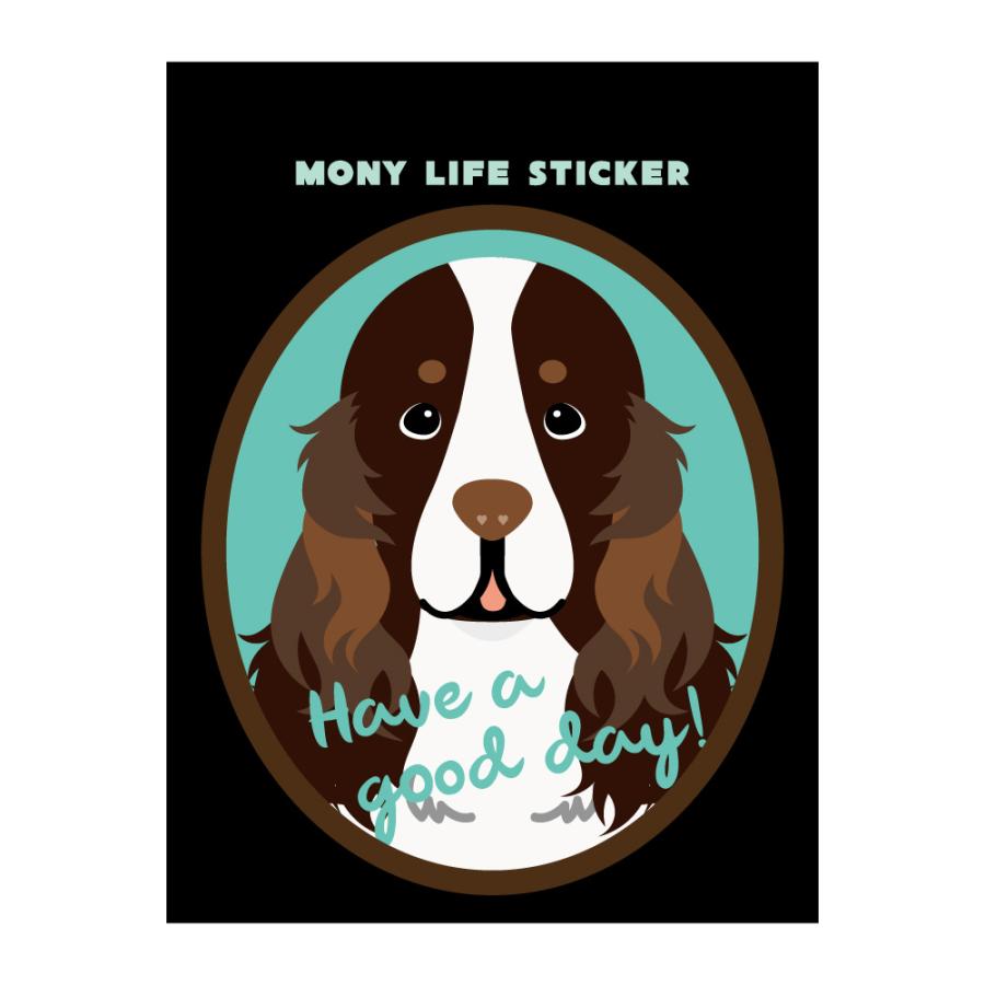 ステッカー　イングリッシュスプリンガースパニエル　犬　車　ポスト　玄関　かわいい　わんこ　防犯 | 