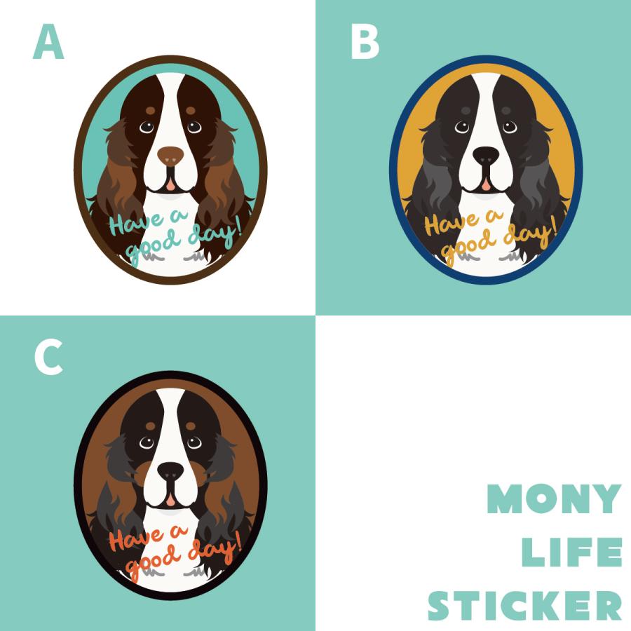 ステッカー　イングリッシュスプリンガースパニエル　犬　車　ポスト　玄関　かわいい　わんこ　防犯 |  | 02