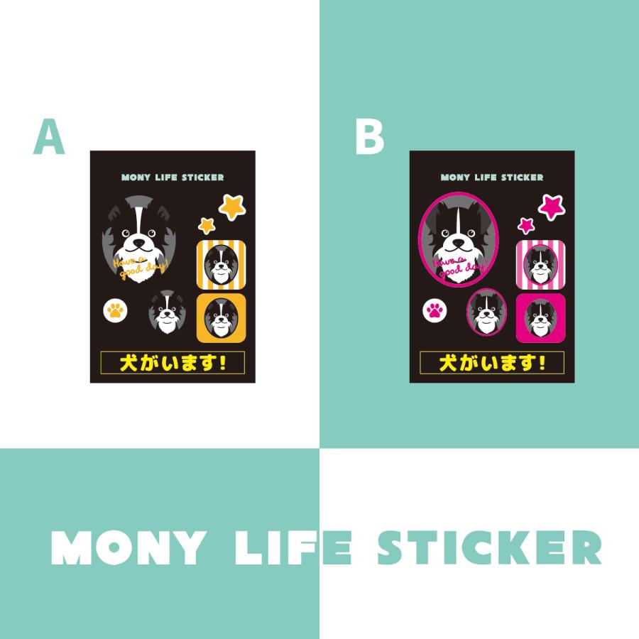 ステッカー　ボーダーコリー　犬　車　ポスト　玄関　かわいい　わんこ　防犯 |  | 01