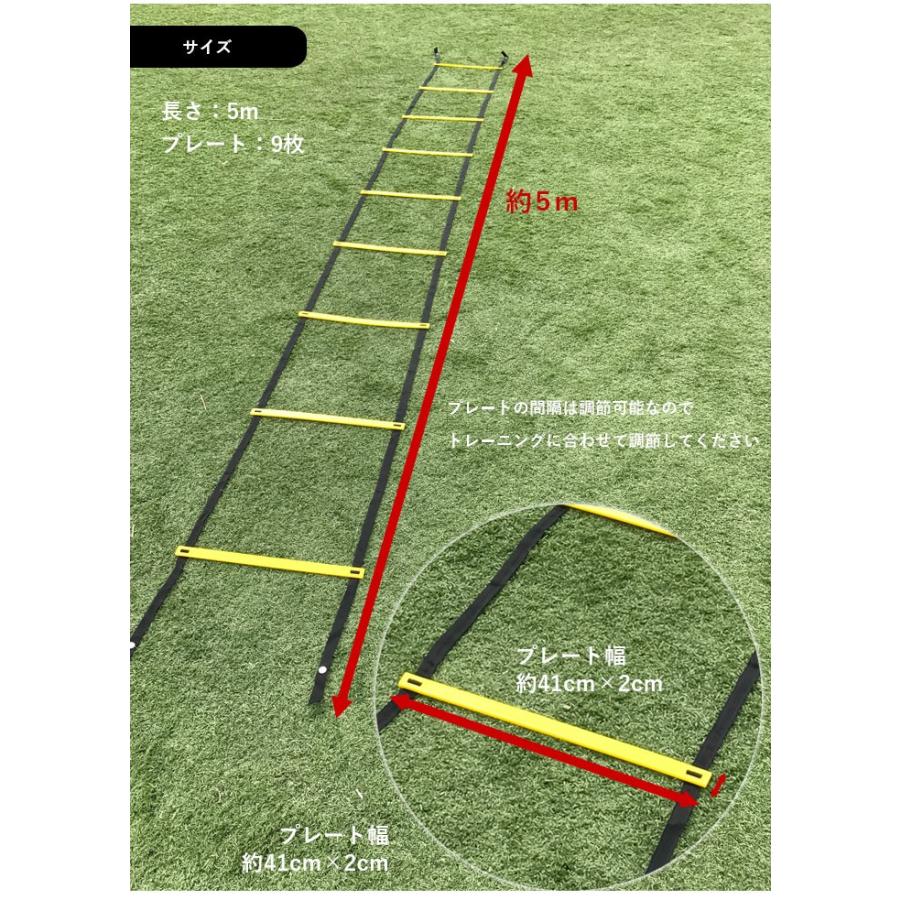 2個セット 動画マニュアル付 連結可能 ラダー トレーニング 5m プレート9枚 瞬速ラダー トレーニングラダー ラダー サッカー フットサル 5m 9段 スポーツ用品のモーショップ 通販 Yahoo ショッピング