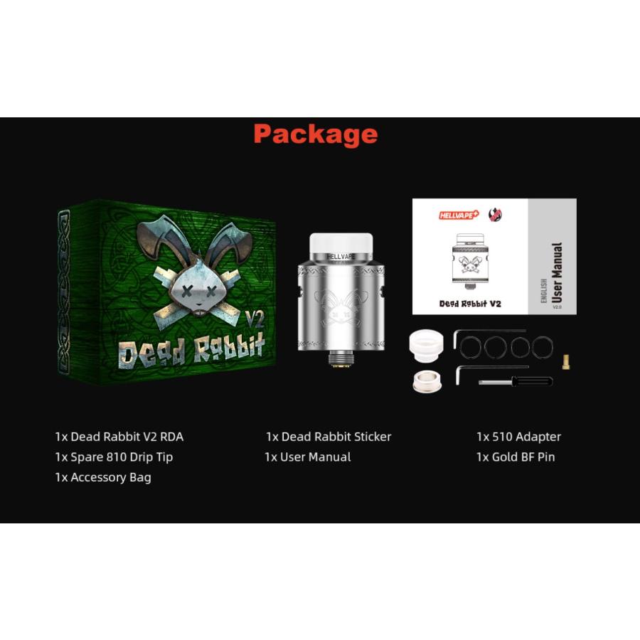HellVape Dead Rabbit V2 RDA 24mm スコンカー対応 ヘルベイプ