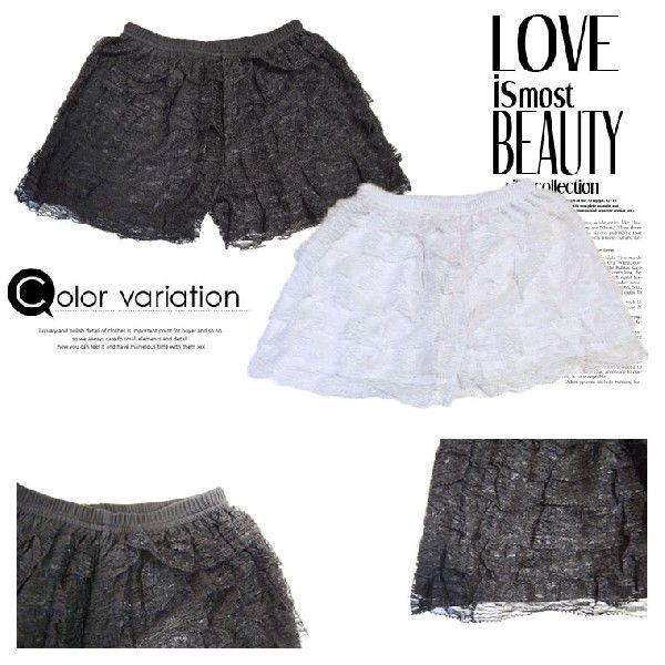 ドロワーズインナーパンツ2色/レース/パンツ/ショートパンツ