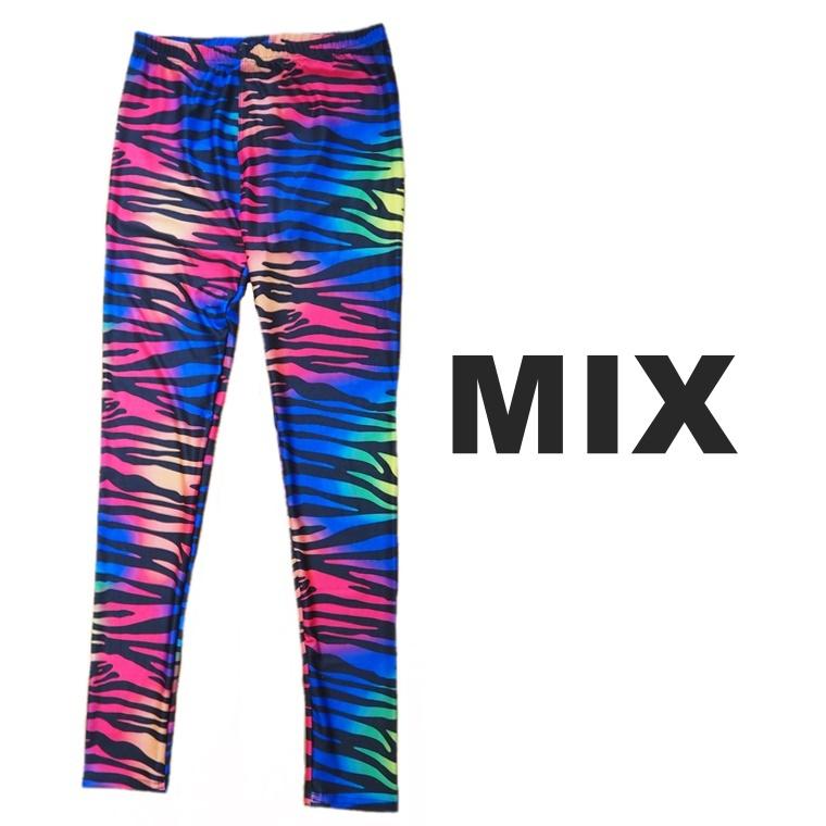 カラフルゼブラ柄プリントレギンスパンツ1色/しまうま/アニマル/カラー/派手/個性/ダンス衣装/スパッツ/レギパン/タイツ/ボトム/ズボン/総柄/ダンサー |  | 04