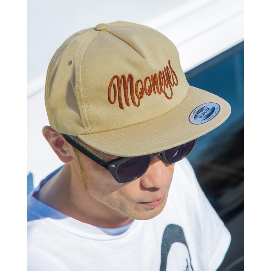 MOONEYES ムーンアイズ レタリング ツイル フラット バイザー キャップ