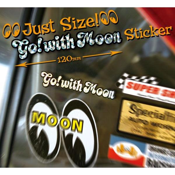 MOONEYES ムーンアイズ Go with MOON プリズムステッカー Sサイズ