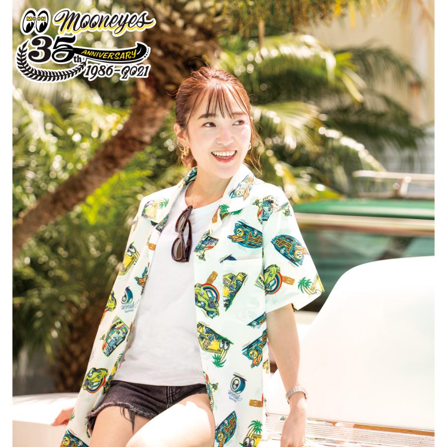MOONEYES 35th Anniv. Limited アロハシャツ MOONEYES ムーンアイズ 35th Anniv. Limited アロハシャツ