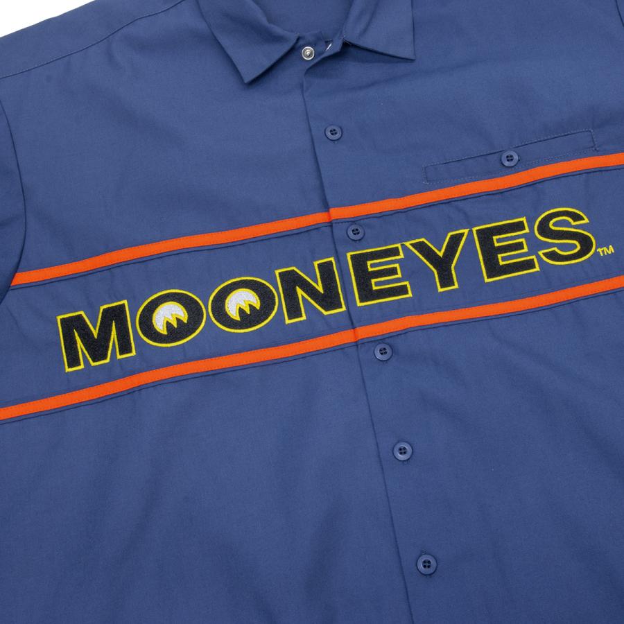 MOONEYES ムーンアイズ MOON ライン パネル ワーク シャツ : MOONEYES