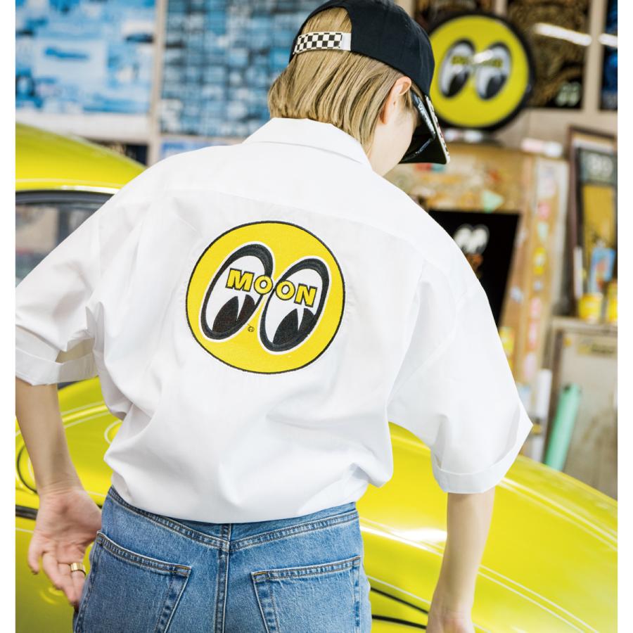 MOONEYES ムーンアイズ MOON ライン パネル ワーク シャツ : MOONEYES
