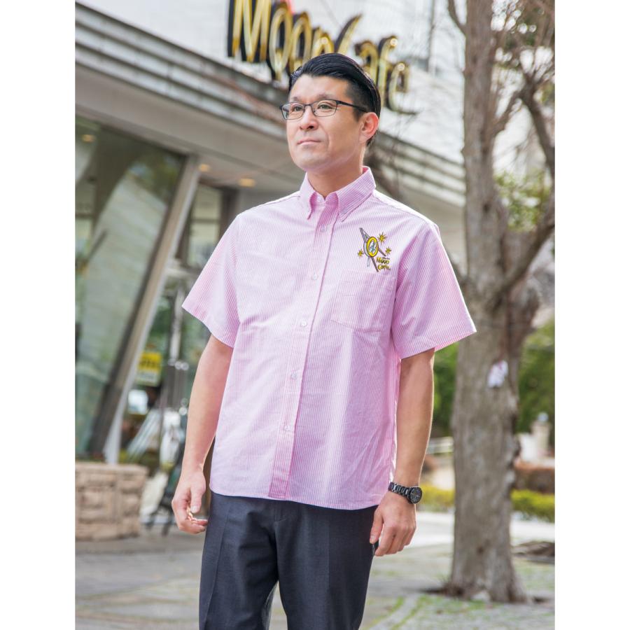 Ｍoon　ピンク　シャツ MOONEYES ムーンアイズ MOON Cafe シグネチャー ボタンダウン シャツ