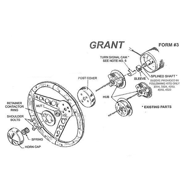グラント ステアリング ホイール ボス アダプター キット GB4000番代