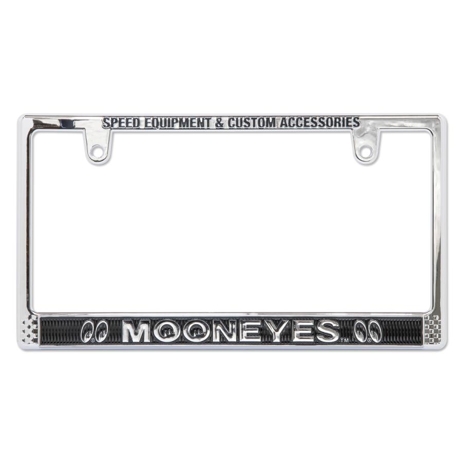 MOONEYES ムーンアイズ ナンバーフレーム レイズド ロゴ クローム