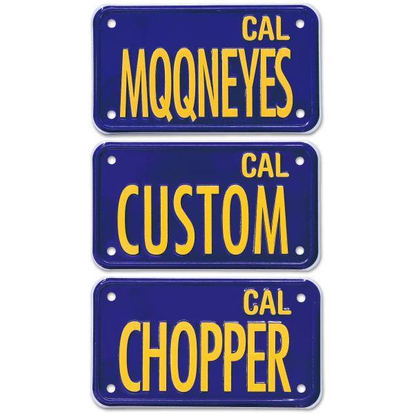 ムーンアイズ ナンバープレート California Motorcycle ライセンス プレート (ブルー)｜mooneyes