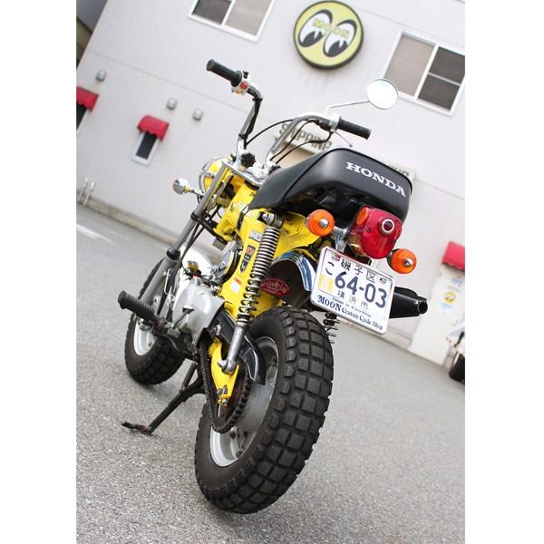 ムーンアイズ バイク ナンバーフレーム (50cc〜125cc) ライセンス プレート フレーム フォー スモール モーターサイクル MOON Custom Cycle Shop ブラック｜mooneyes｜02