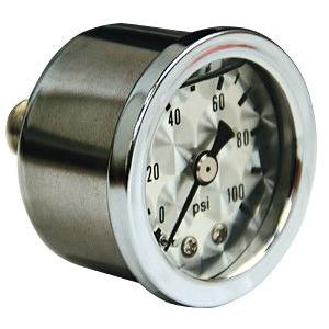 ダイレクト マウント プレッシャー ゲージ Engine-Turned Facia Face(0-100psi) | ブランド登録なし | 01