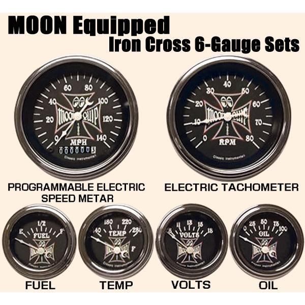 ムーンアイズ MOON Equipped アイアン クロス 6 ゲージ セット