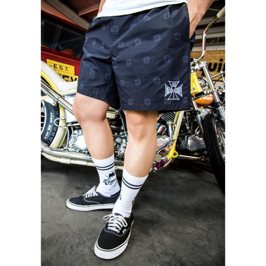 ムーンショット　メッシュパンツ　M MOONEYES ムーンアイズ MOON Equipped Iron Cross ショート パンツ