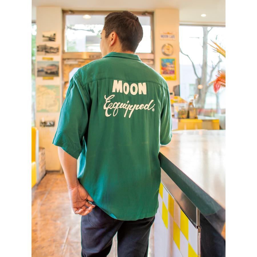 未使用 MOON Equipped ボーリングシャツ XL ミント 廃盤 レア MOONEYES ムーンアイズ MOON Equipped ツートン ボウリング シャツ